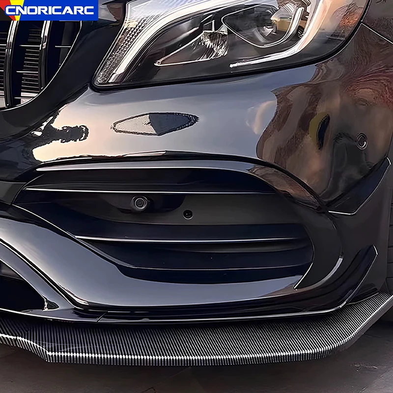 

Car For Mercedes Benz A Class W176 2016-2018 A45 AMG Front Bumper Side Splitter Spoiler Trim Strips Exterior Accessories Sticker