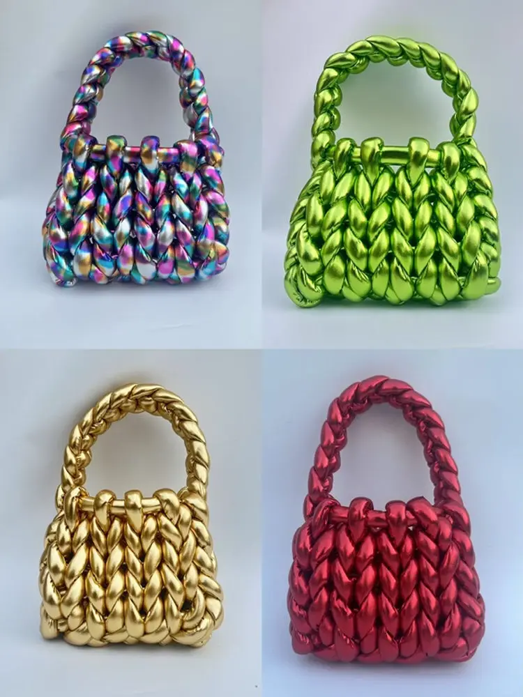 

Icelandic Wool Metal Leather Material Thick DIY Hand Knitting Bag Pillow Core Cotton Fabric Thread Iceland Yarn Handmade Crafts