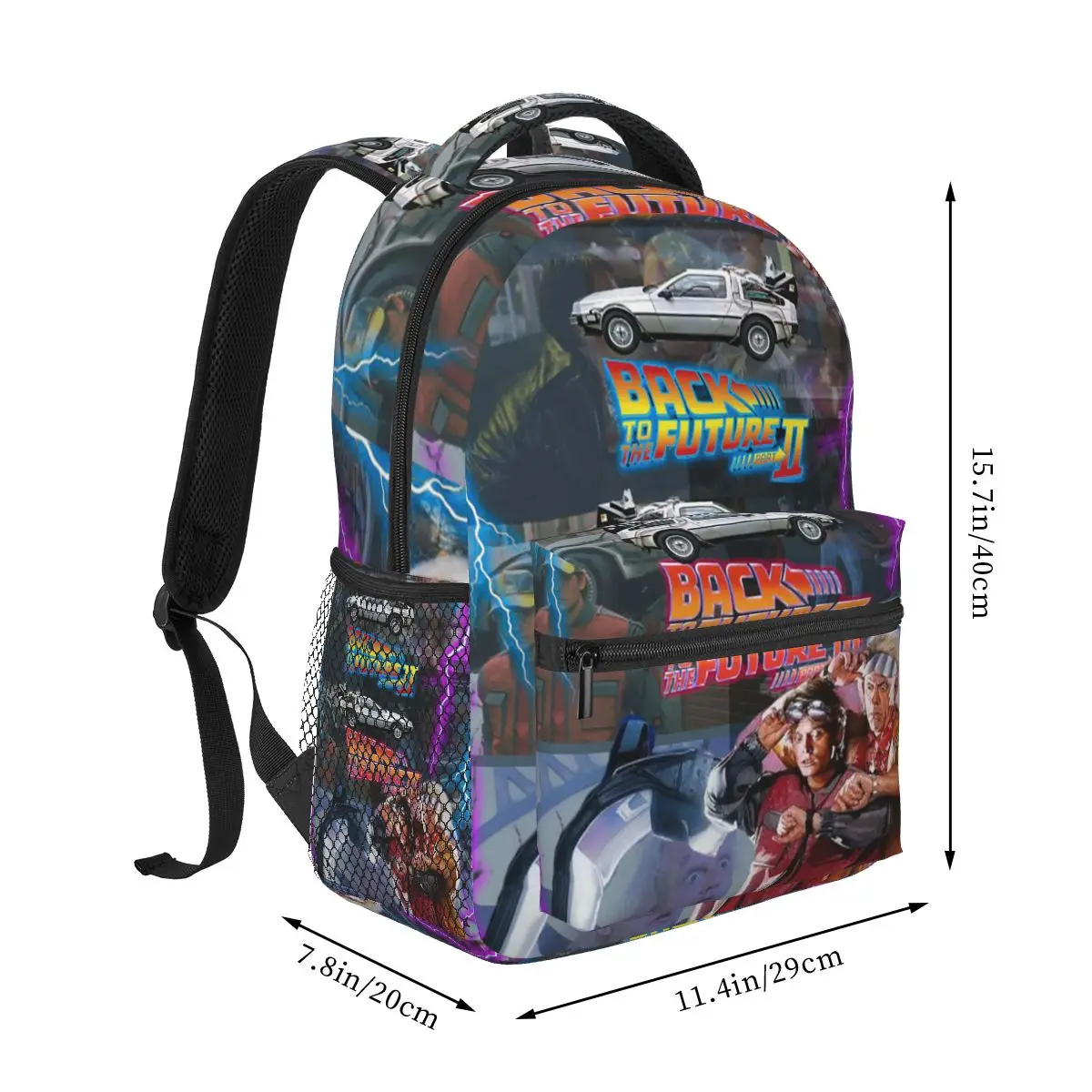 BACK TO THE FUTURE Student Backpack School Bag Hiking Travel Daypack for Men Women Fashion Bookbag Shoulder Bags
