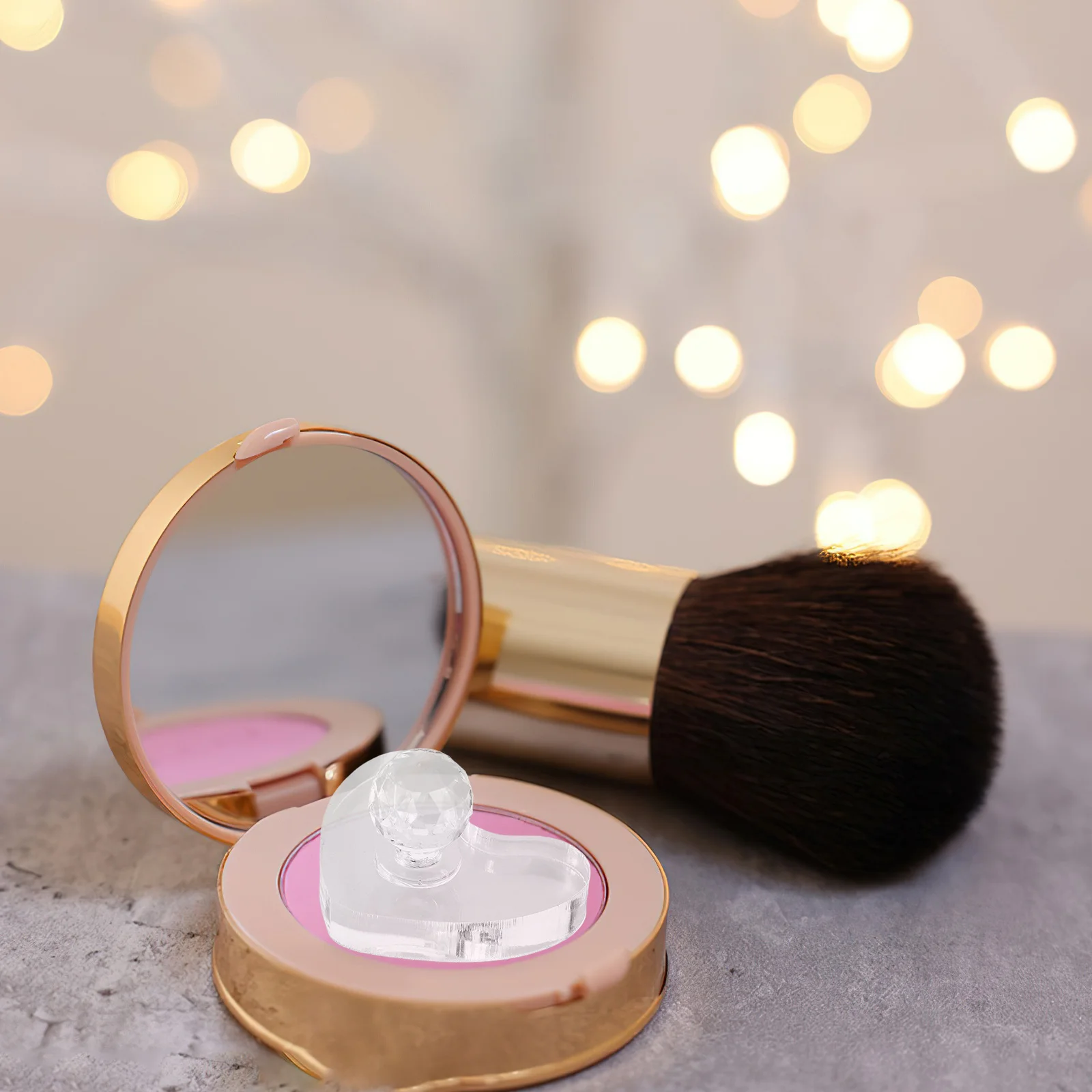 Herramienta de estampado de presión para bricolaje, forma de corazón, colorete, sombra de ojos, molde compacto, accesorio de maquillaje, dispositivo de belleza