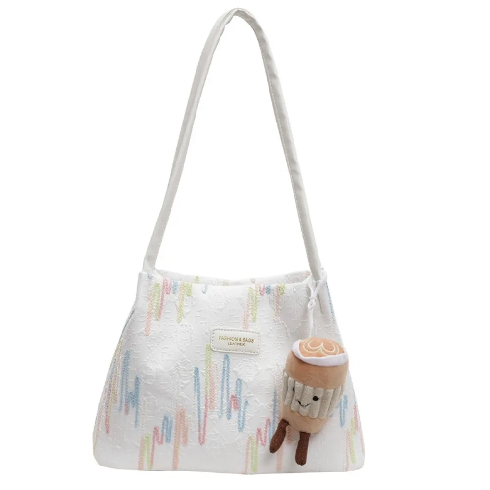 

Fashion Korean Style Shoulder Bag Women New Design Retro Nylon Underarm bag Large Capacity Handbag Striped Tote Bag Travel