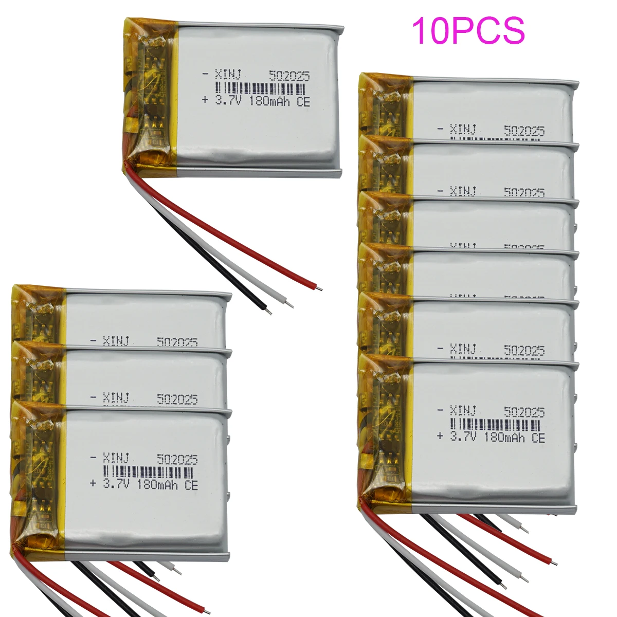 3.7v 180mah 0.666Wh Li-polymer Li Lithium Battery 502025 Thermistor Repair Bluetooth Speaker Headphones Headset GSP