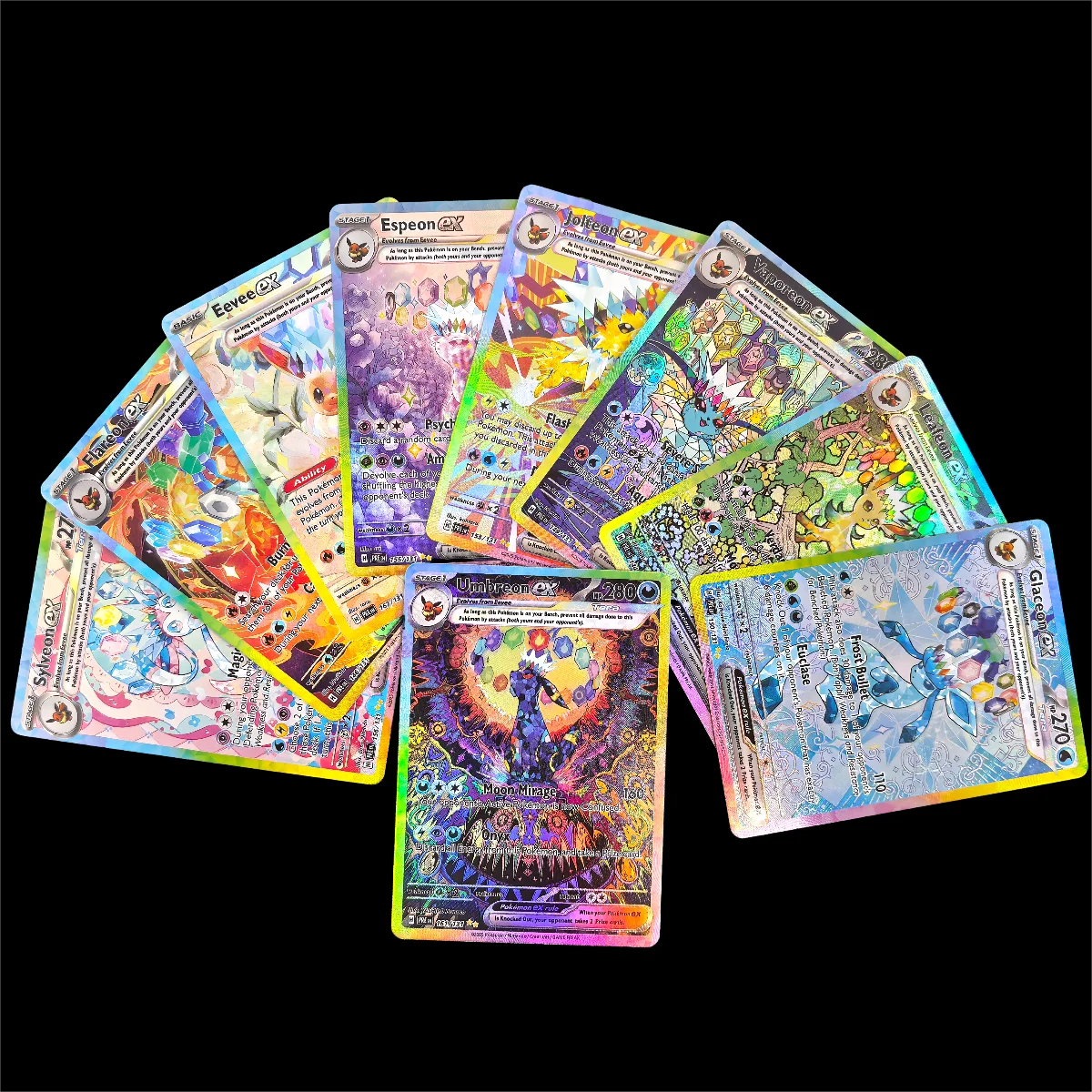 

9Pcs/Set PTCG PRE English Umbreon Eevee Sylveon Leafeon Glaceon Toys Hobbies Hobby Collectibles Game Collection Anime Cards