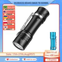 Wurkkos TS10 MAX Torch 18650 Powerful Flashlight 2500LM EDC Light with 3* 95+ CRI LEDs and 3* RGB Aux LEDs Work Lamp Anduril 2.0