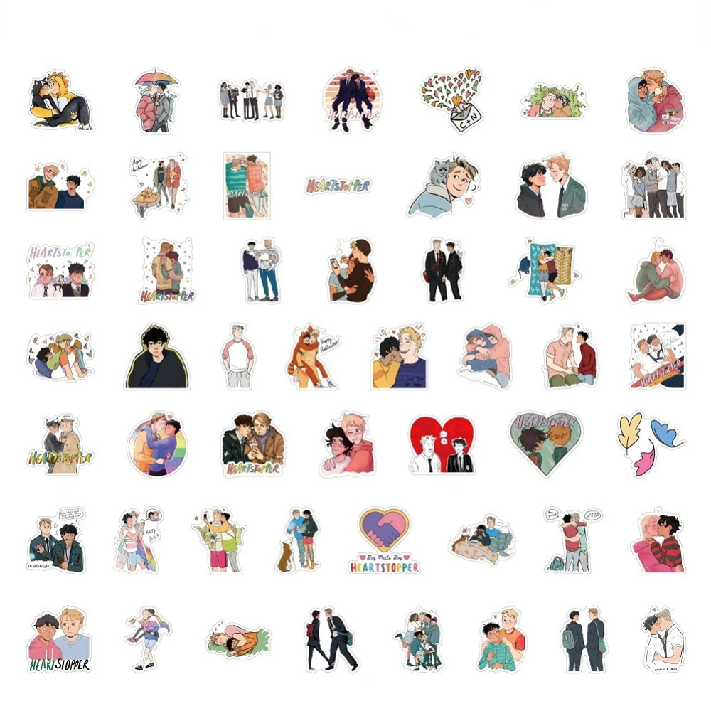 10/25/50pcs Heartstopper stickers heartstopper graffiti Stickers for DIY Luggage Laptop Skateboard Motorcycle Bicycle Stickers