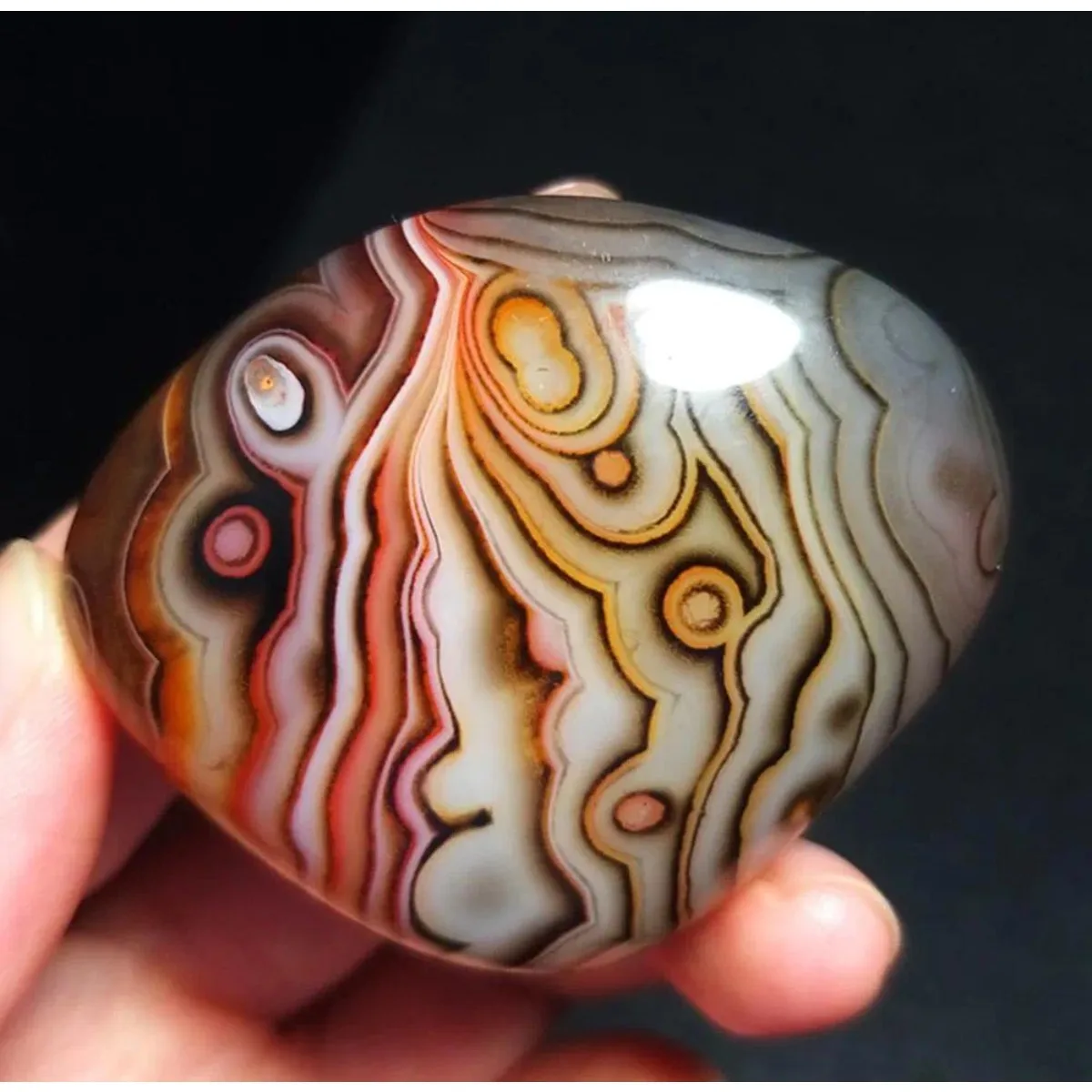 Natural Banded Agate Multi Color, Polished Tumbled, Hand Selected, Terrarium Decor, Crystal Collection, Table Display
