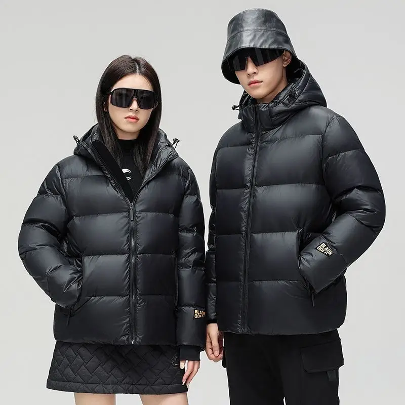 

Juspinice 2024 Winter New Black Thick Down Jacket Men's Detachable Hat Loose Casual Short Couple's Coat Male Clothing