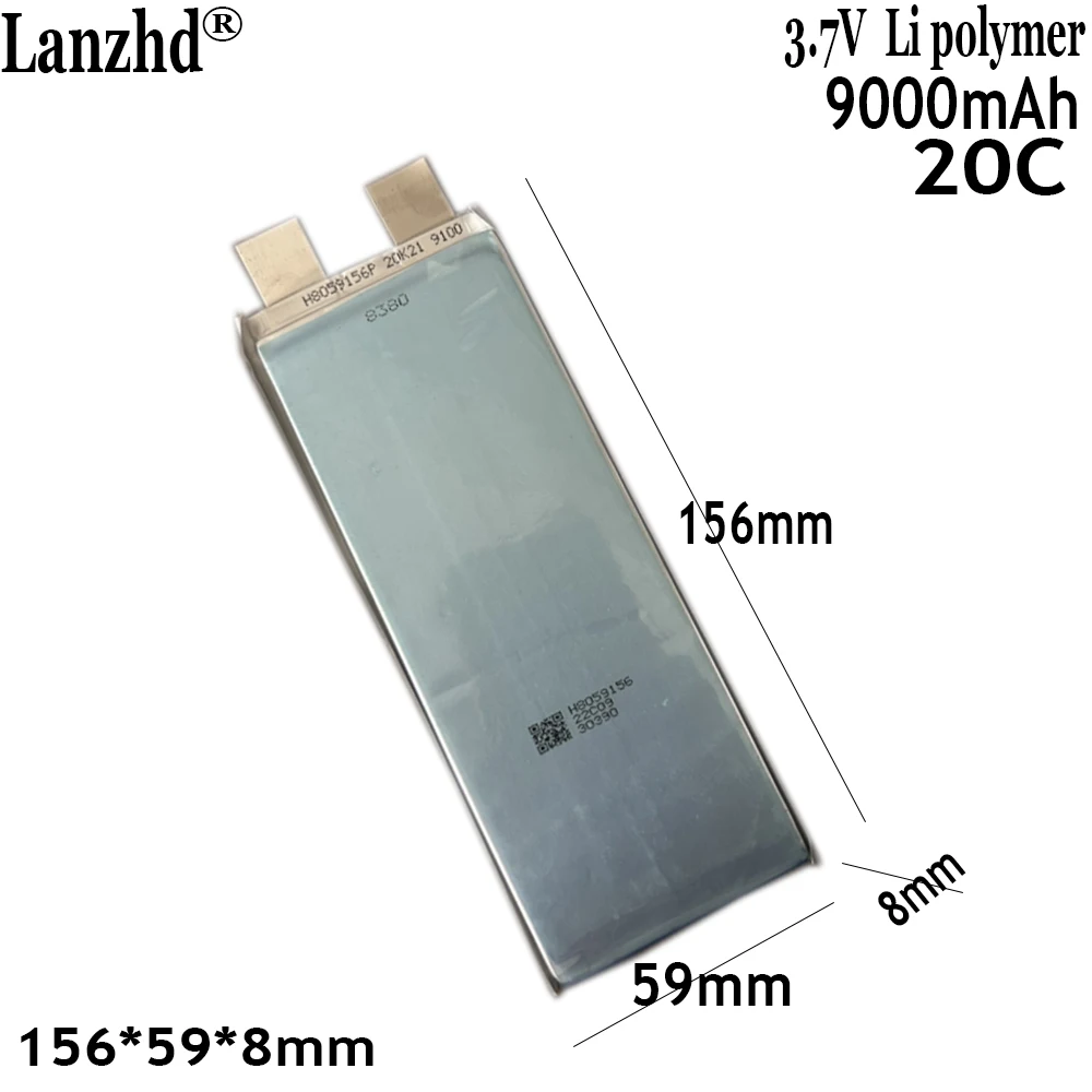

1-20pcs 3.7V Li-ion Battery 3.8v 40C 9000mAh Lipo Lithium Cells for Diy 12V 24V 36V 48V 60V Battery Pack 8059156