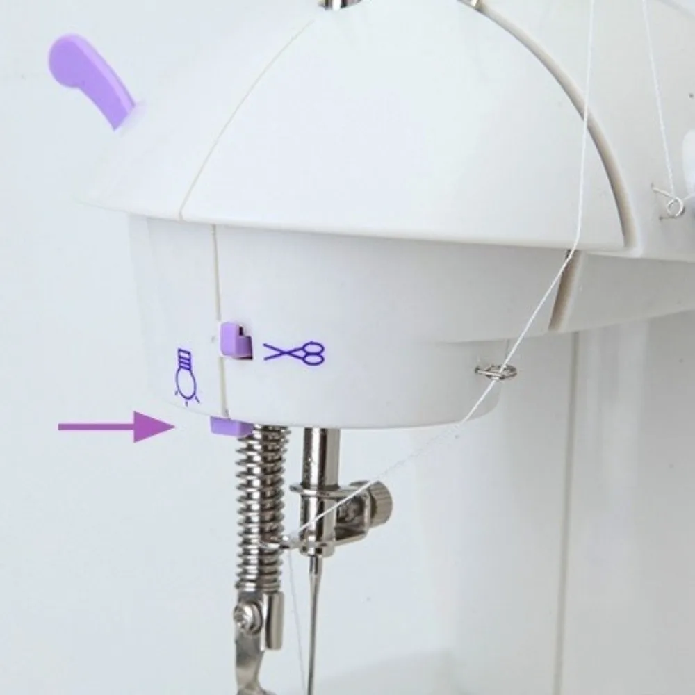 

Электрическая швейная машина с двойной нитью, светодиодная подсветка, 2-скоростная бытовая швейная машина, ножная педаль, портативная швейная машина для домашнего использования