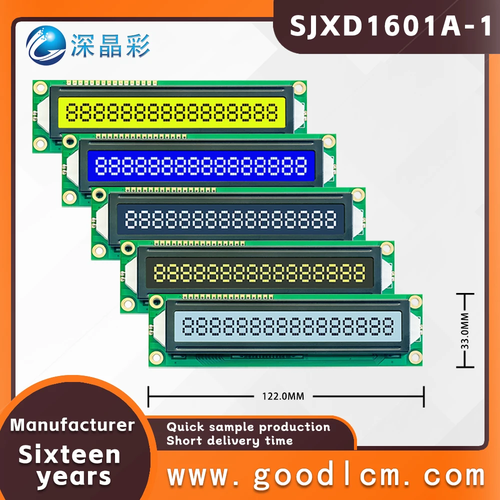 1601a-1large caracteres display lcd módulo i2c lcd 16x01 splc780d controlador 16*01 módulo lcd vários modos e cores