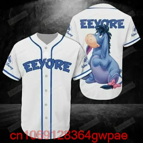 Eeyore Winnie The Pooh 50th Anniversary Walt Disney World 3D Baseball Jersey Eeyore Winnie The Pooh baseball shirt