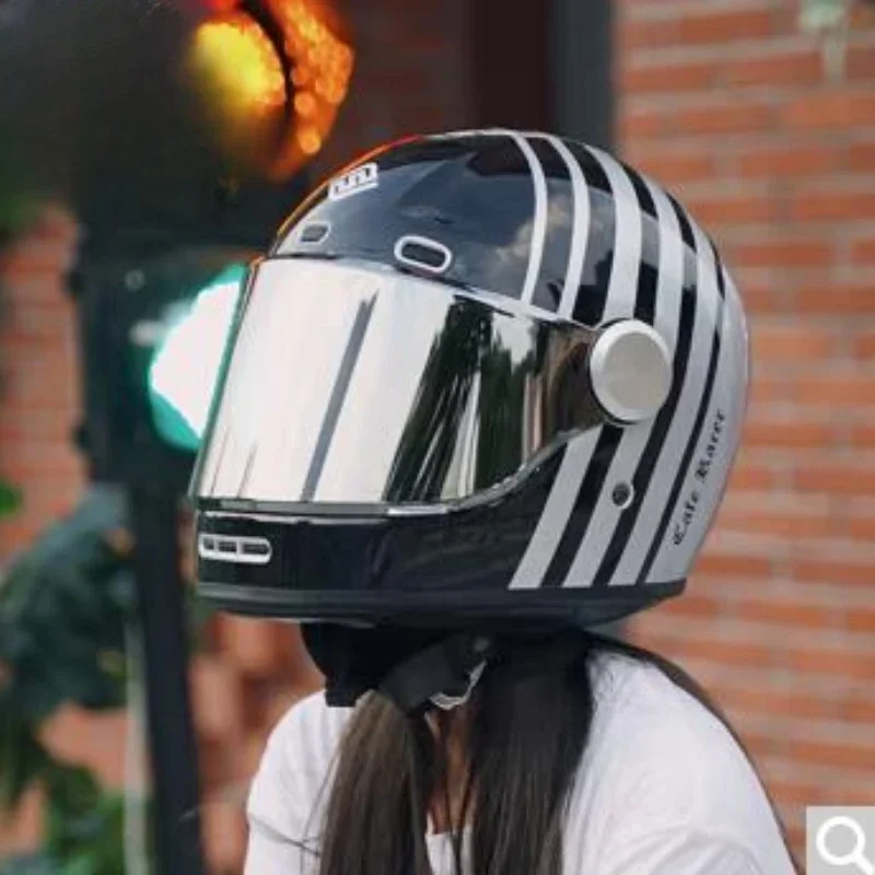 Coffee Knight Retro Helmet Male and Female Motorcycles  Summer Locomotive Joint Payment 3C Full Helmet Four Seasons Casco