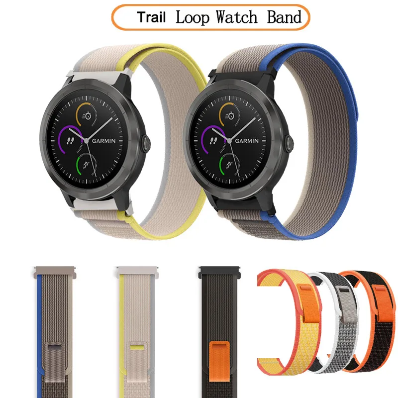 

Trail Loop Watch Band Nylon Strap For Garmin Forerunner 265 255 245 255S 265S 245M 645 645M 55 158 165 Music Smart Watchband