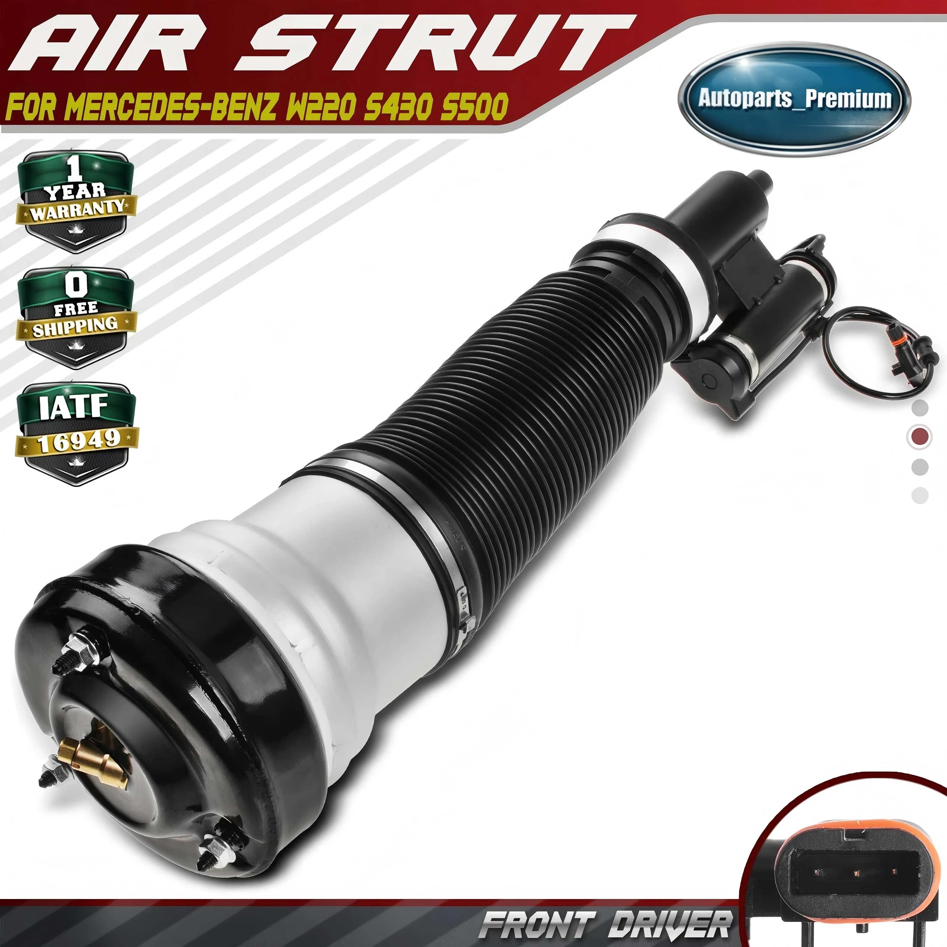 

Front Left Air Suspension Strut for Mercedes-Benz W220 S430 S500 2003-2006 2203201338 2203202138