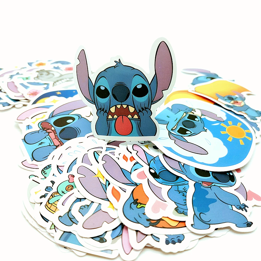 10/50100PCS Pcs Stitch Cute Blue Monster Balloon Decoration Stickers Notebook Phone Laptop Diary Decoration Sticker Kids Toy