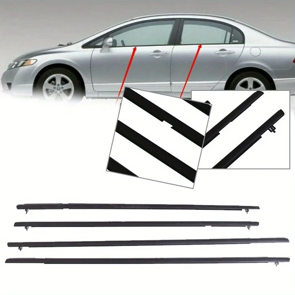 

4 шт. уплотнительный ремень для оконного молдинга для Honda Civic 2006-2011