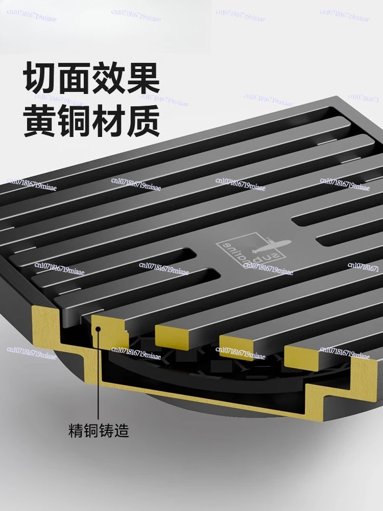 

All-copper floor drain deodorant toilet universal bathroom washing machine dual-purpose core cover