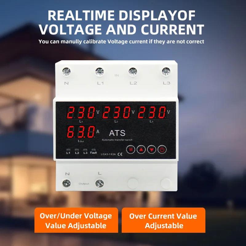 

Overvoltage Protector ATS Automatic Transfer Switch Phase Selector Uninterruptible Power Supply Overvoltage Limit Viewership Of