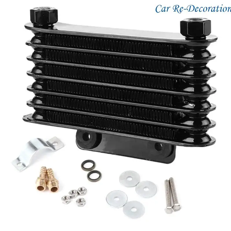 

R58D Upgrades Motorcycle Engine Oil Coolers High Performances Oil Coolers Bike Oil Temperature Control for 125CC to 250CC Bikes