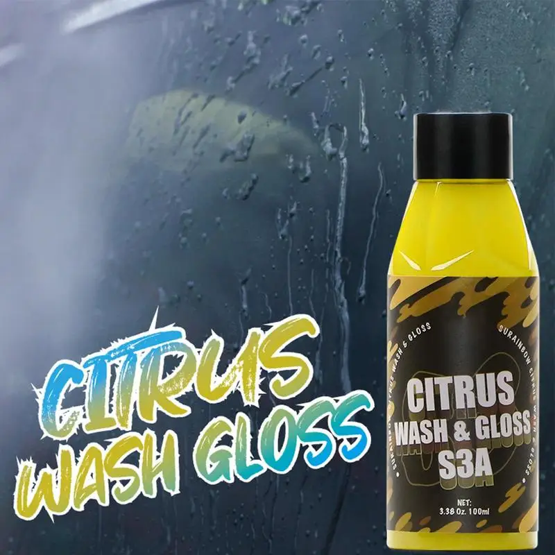 Citrus Car Wash 100ml Car Washing Cleaning Soap Car Glossing Washing Cleaner Car Washing Foam Soap Concentrated Car Wash Soap