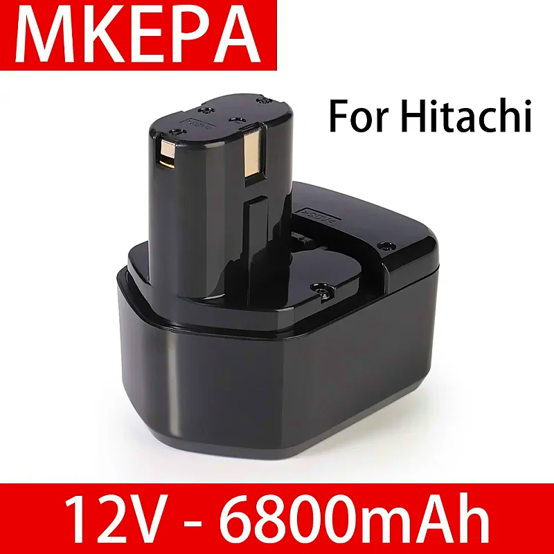 MKEPA Haute Qualite 6800mAh 12V 6.8Ah Batterie pour Hitachi EB1214S 12V EB1220BL EB1212S WR12DMR CD4D DH15DV C5D DS 12DVF3