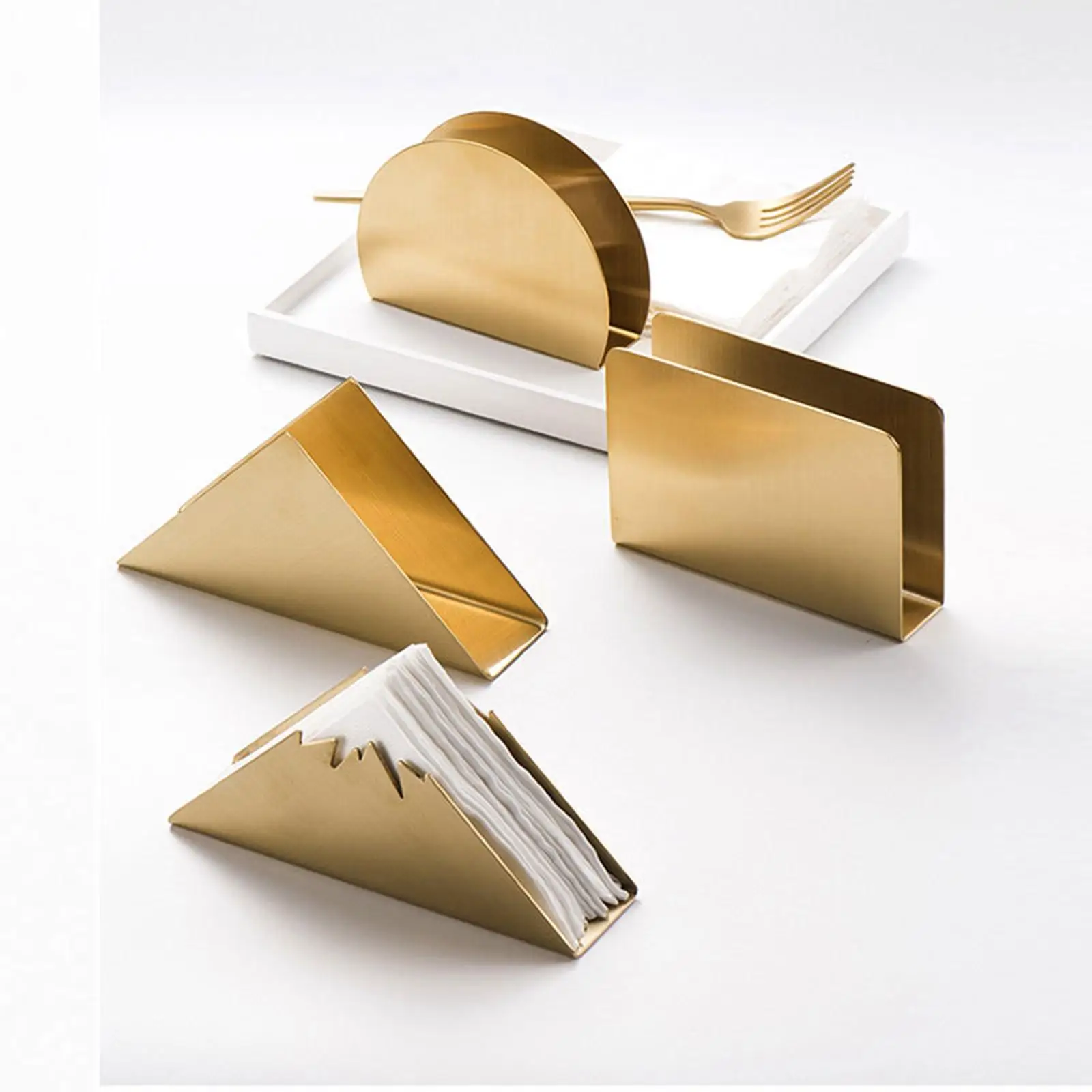 Elegant Metal Napkin Holder Flower Pattern Tissue Dispenser for Banquet Hotel Home Kitchen Dinner Table