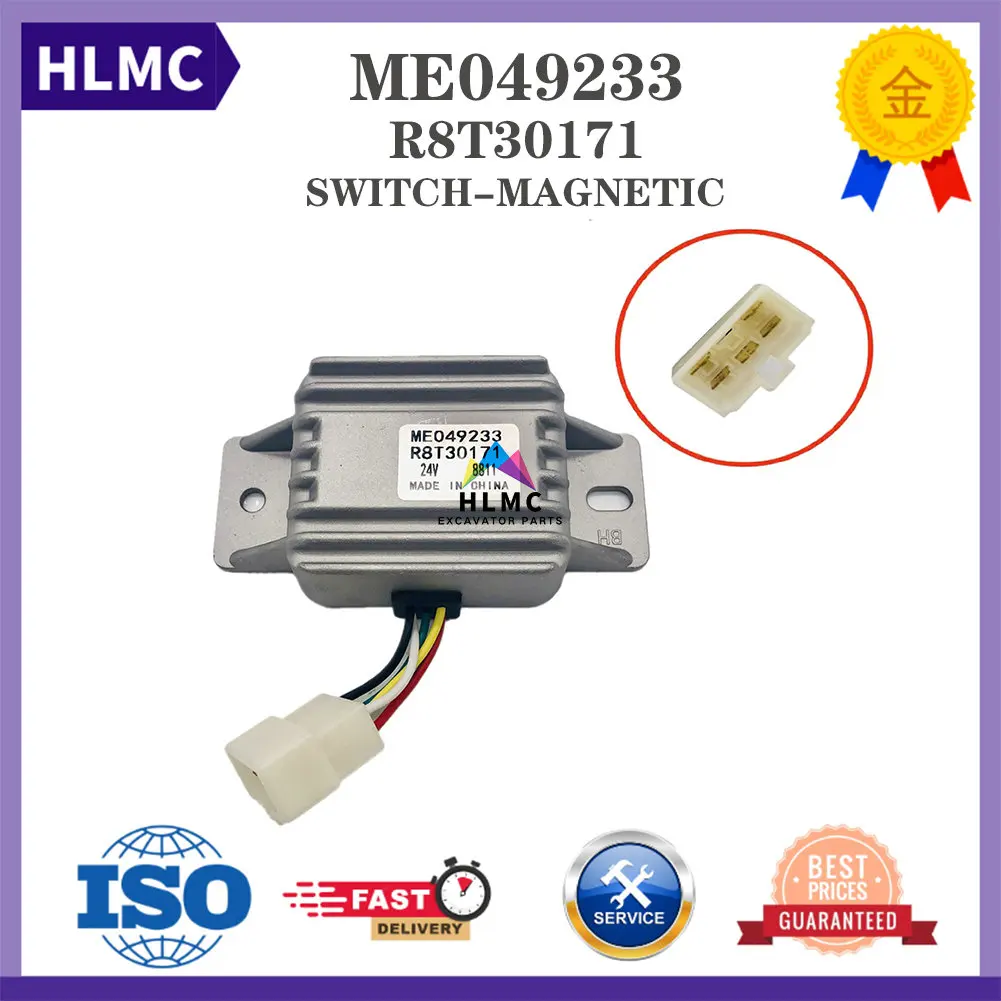 

Starter Motor Relay 094-2080 ME049233 0942080 R8T30171 For Excavator E320C E320B White Plug