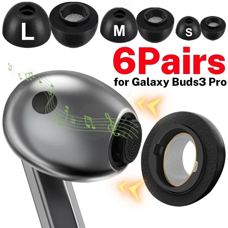 Memory Sponge Eartips for Samsung Galaxy Buds3 Pro Tip Earbu