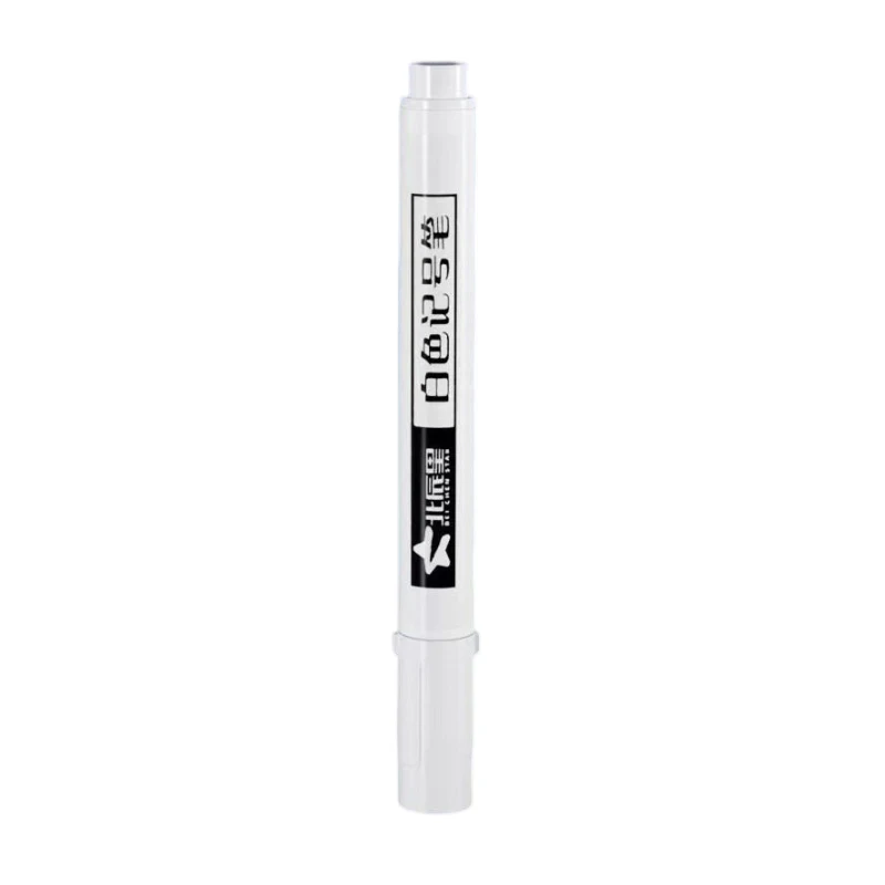 1pc White Marker Pen Oil Thick Nib Waterproof Art Special Fast Drying For Metal Rubber Engine Screw Graffiti Marker