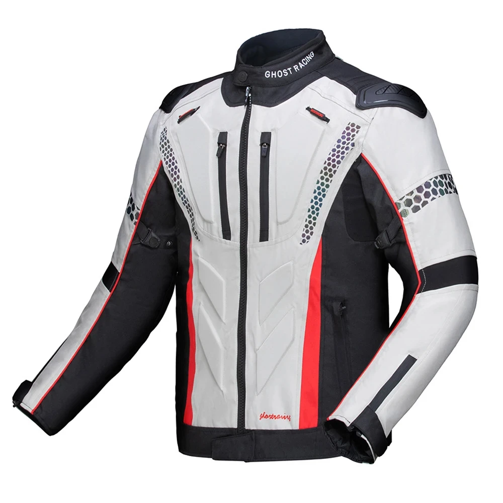 GHOST RACING Waterproof Motorcycle Jacket Men Blouson Moto Motocross Motorbike Racing Riding Clothing Motorcycle Equipment