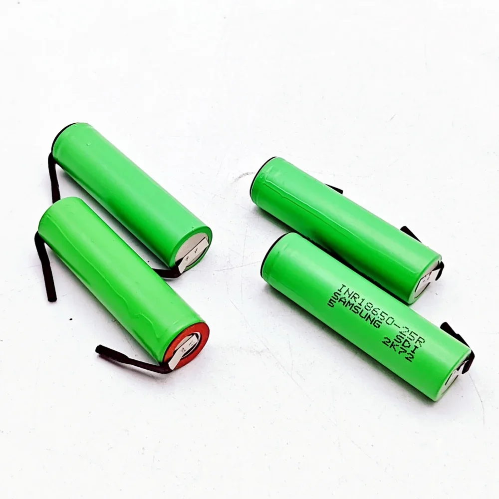 الأصلي INR18650 25R 2500mAh 20A ليثيوم عالي التفريغ قابل لإعادة الشحن للأدوات الكهربائية بطارية الطاقة + النيكل DIY