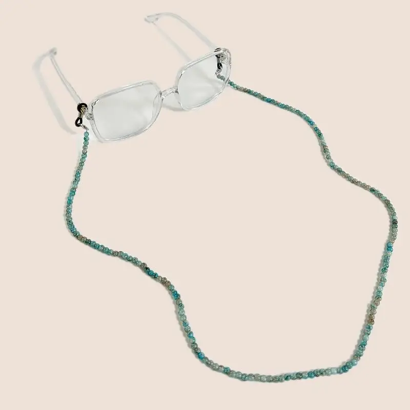 Leichte, farbige Brillenkette aus Glas, Vintage-Design, handgefertigte Perlen, Brillenband zum Aufhängen, verstellbar, verhindert das Verlieren der Brille, Maskenkette für Damen und Herren. – Detail 9