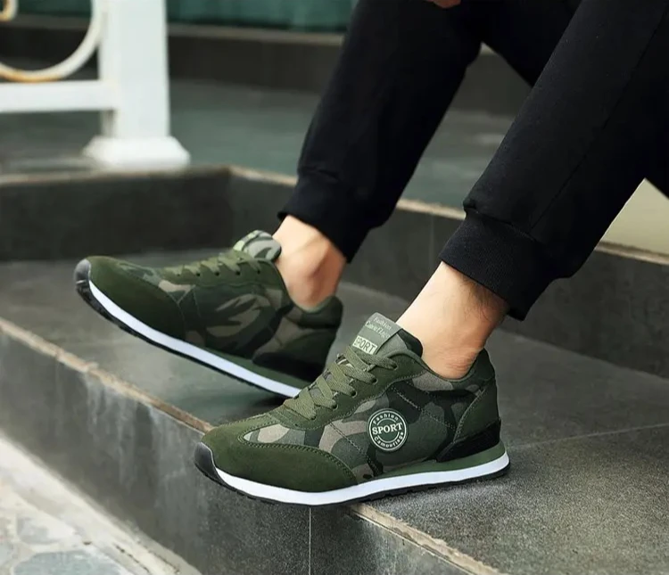 

Camouflage shoes, men's and women's canvas mountain work shoes, student military training shoes, Couple running shoes