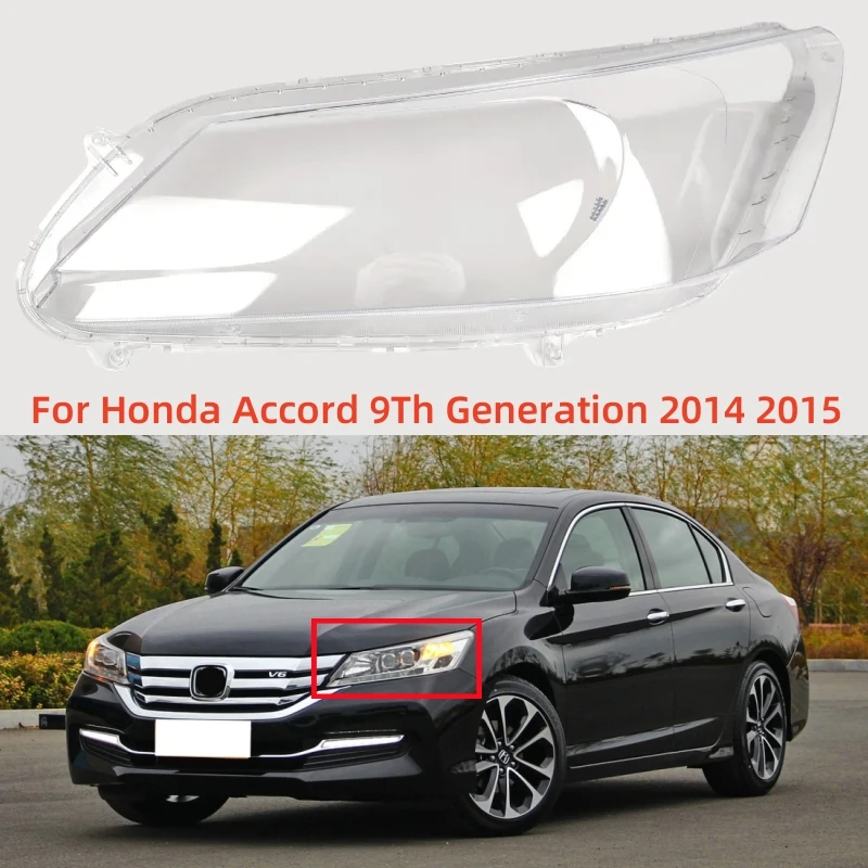 For Honda Accord 9Th Generation 2014 2015 Accessories Transparent PC Material Headlights Lamp Lens