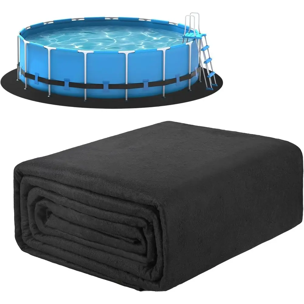 Foot Pool Liner Pad, Round Pool Liners for Above Ground Pools, Pool Mat Made of Durable Geotextile Material Effectively Prevents