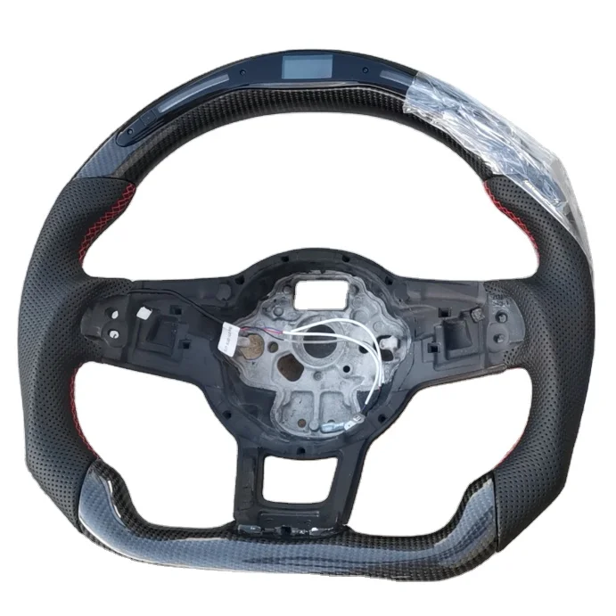Wholesale for Volkswagen Golf 7 GTI LED Carbon Fiber Steering Wheel Modification and Upgrade VW Golf 7 Steering Wheel