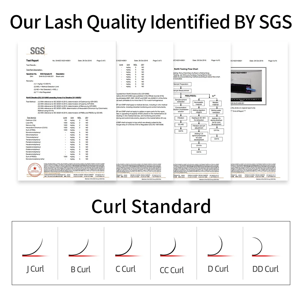 NAGARAKU 모든 크기 6 케이스 C D CC DD 컬 가짜 밍크 속눈썹 확장 개별 속눈썹 인공 가짜 속눈썹