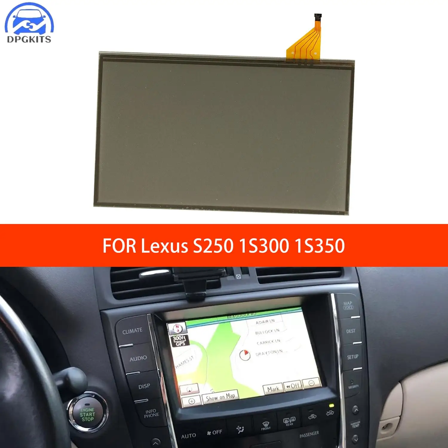 

DPGKITS 1 шт. 7,3-дюймовый 4-контактный резистивный сенсорный экран для Lexus IS250 IS300 IS350, специальный сенсорный экранLTA070B511F LTA070B510F
