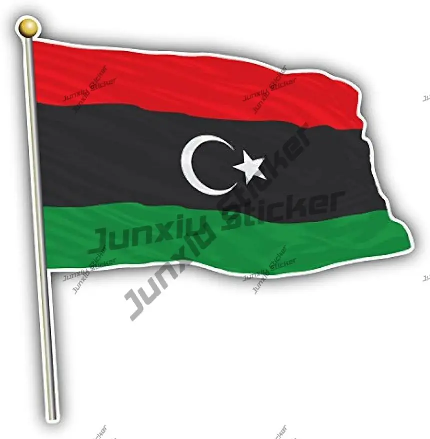 

Libya Waving Flag Car Sticker JDM Refit Creative Decal for Car Custom Wrap Decals for Car Camper Van Suv Window Cover Scratch