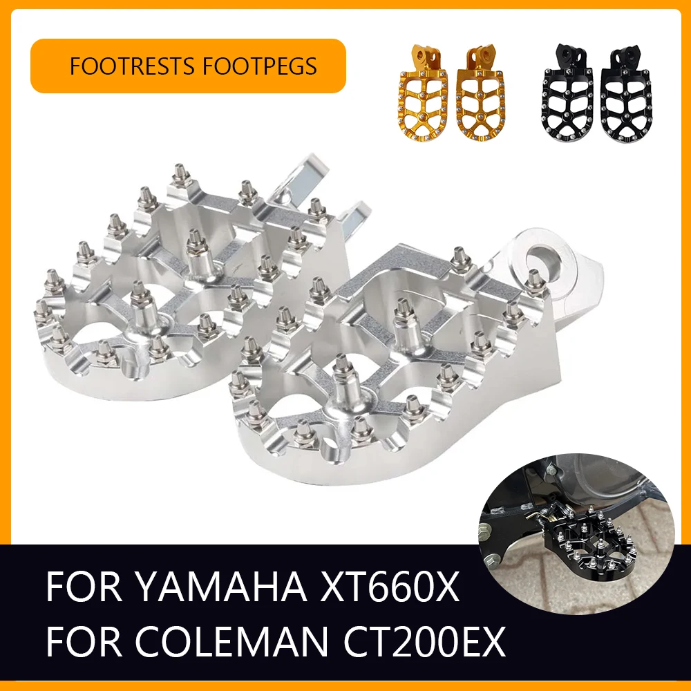 For Yamaha XT660X Tenere 660 XT 660 X XT660 X For Coleman CT200EX CT 200 EX Accessories Footrests Footpegs Foot Rests Pedals