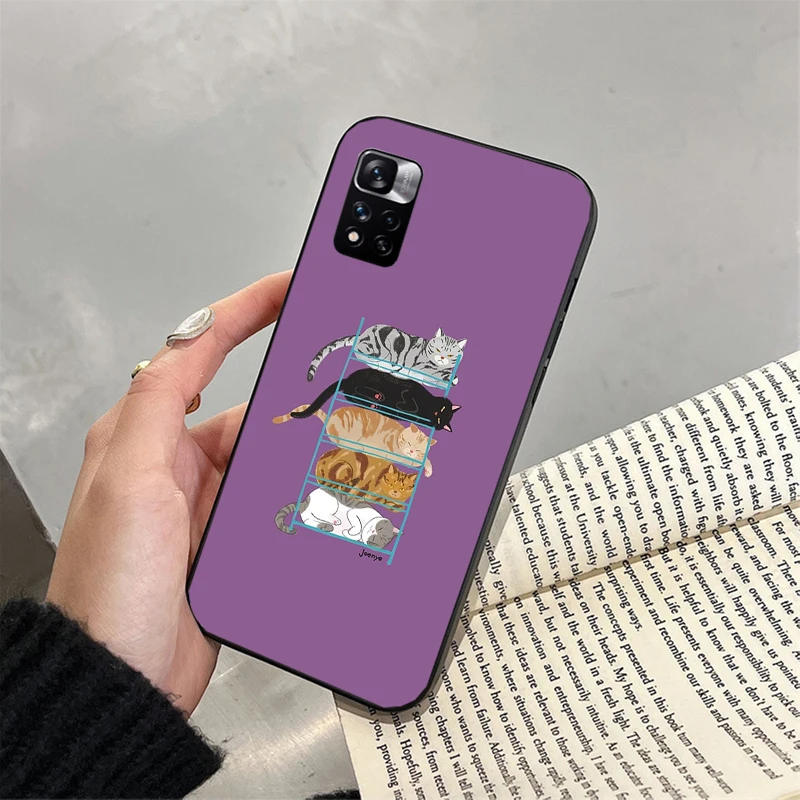 

Cute Cat Cartoon Phone Case For Xiaomi Redmi note 14 Pro Plus 14 13 12 11 10 Pro 14S 12S 11S Redmi 14C 13C