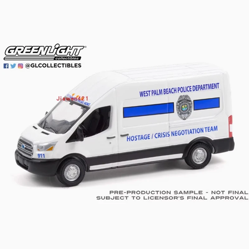 

Greenlight 1/64 2015 2020 Ford Transit LWB модель автомобиля из сплава, статический дисплей, классическая коллекция автомобилей, игрушки