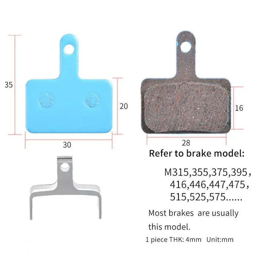 4 Pairs MTB Ceramics Bicycle Disc Brake Pads For Shimano B01S M375 M395 M446 M485 M486 Deore BR M465 M475 M515 M525  Orion Aurig