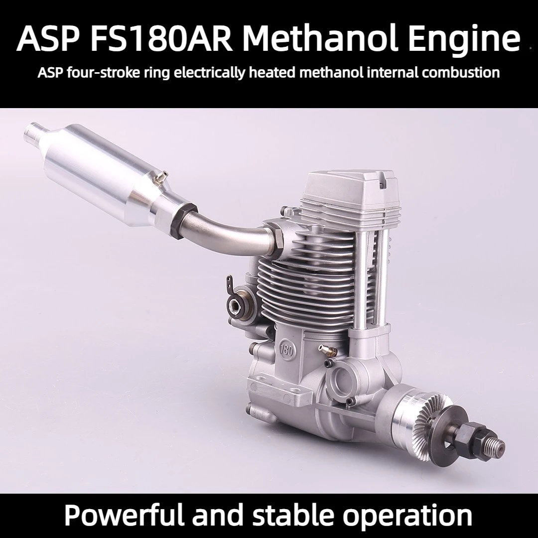 ASP FS180AR Nitro RC Engine 180 30cc Four-Stroke Single Cylinder Engine for Fixed Wing Model Airplane Remote Controlled Aircraft