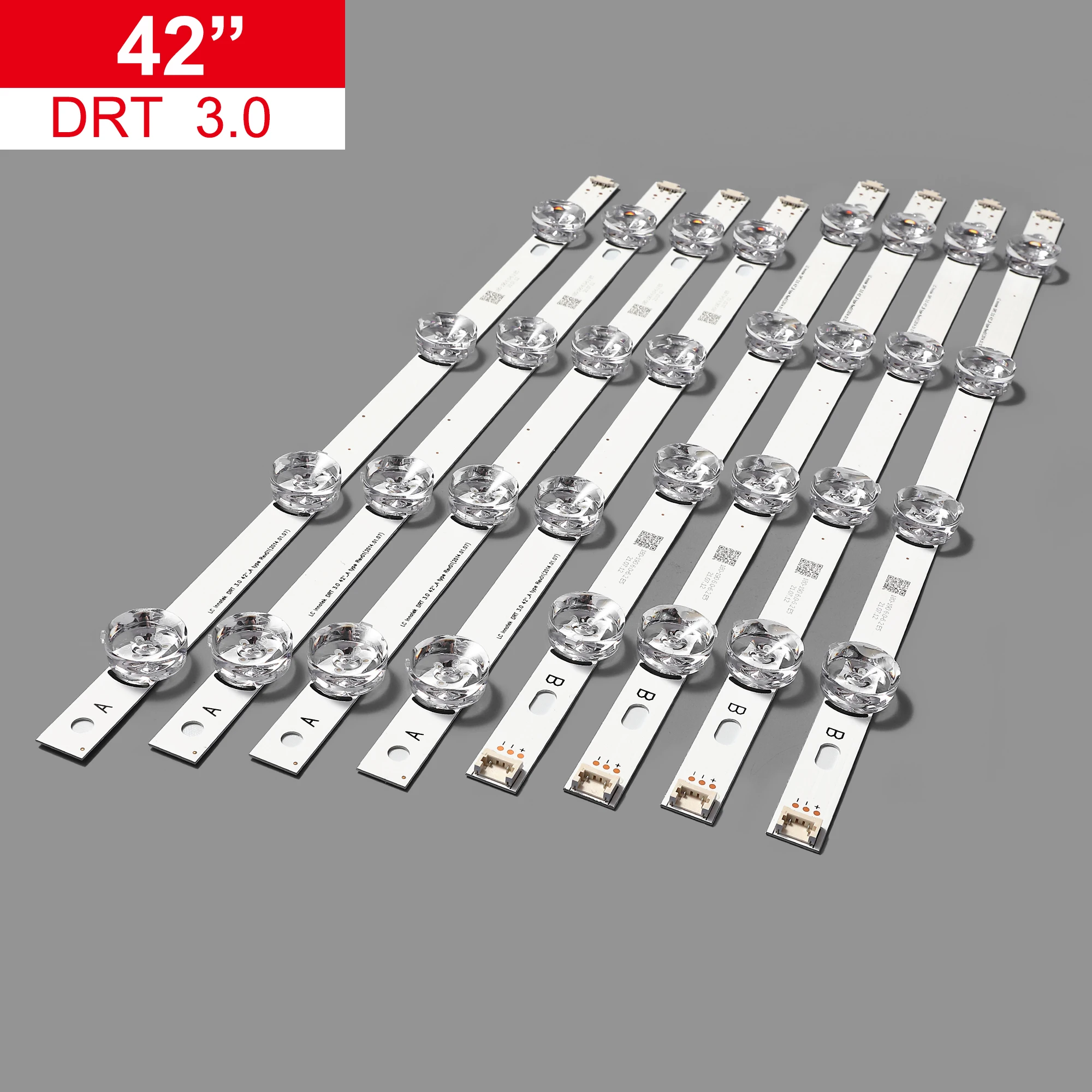 New8pcs/set LED strip Replacement for LIG LC420DUE 42LB5500 42LB5800 42LB560 INNOTEK DRT 3.0 42 inch A B 6916L-1710B 6916L-1709B