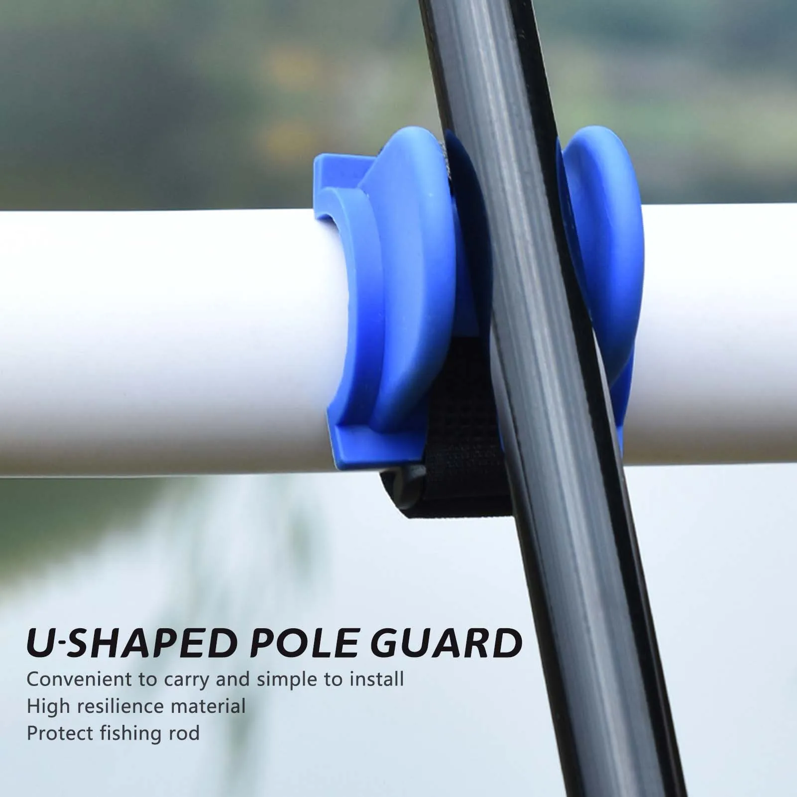 U-Shaped Boat Fishing Rod Holder with Sturdy Construction TPE Fishing Baits Keeper Suitable for Kayak Marine  Fishing view 2