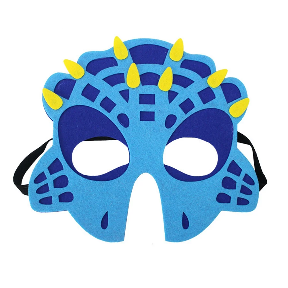 5Pcs Felt Dinosaur Mask Kid Safe Comfortable Wearable for Kids Party Costume Role Play Learning Tool Child Development Accessory