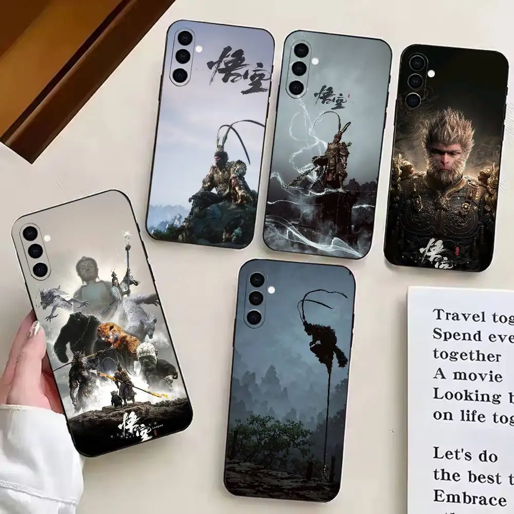 

game Black Myth WukongPhone Case For Samsung Galaxy A20,A21s,A22,A31,A32,A52,A53,A72,73,A80 Soft Black Cover