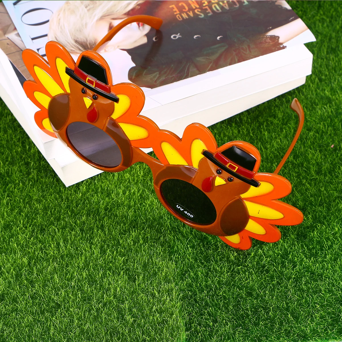 Lustige Türkei-Mann-Brille, Thanksgiving-Brille, Cartoon-Kostüm, Sonnenbrille, Party-Brille für Feiertage