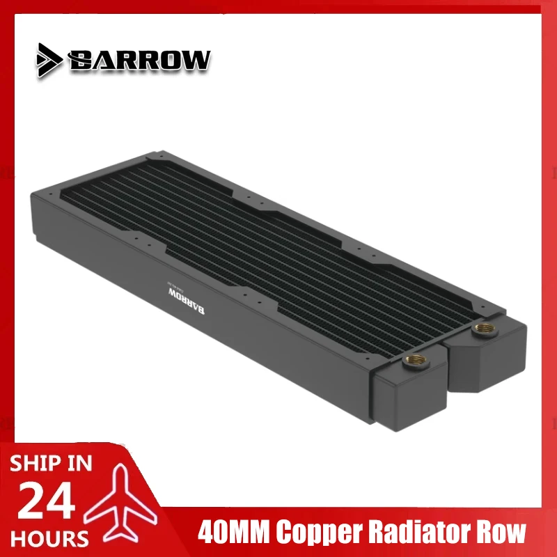 

Barrow водяное охлаждение 360, медный радиатор высокой плотности, одна волна, G1/4 дюйма, 40 мм толщиной для вентилятора 12 см, «сделай сам», Водяной охладитель